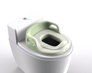 Asiento de Inodoro Portátil de PP, TPE y PU para Bebés, con Asas, para Niños y Niñas Pequeños, Compatible con Inodoros Redondos y Ovalados - Product Image 1