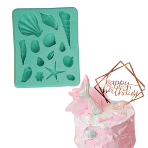 Y Silicone Seashell vita di mare fondente e pasta di gomma torta torta di cottura stampo per la decorazione della torta - Product Image 6