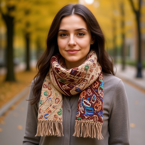 Fulari Sciarpa Triangolare Multifunzionale 60x135cm Stampata Leggera Accessorio Moda Per Donna Uso Quotidiano Casual - Product Image 3