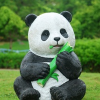 Escultura de Panda Gigante de Fibra de Vidrio, Impermeable, para Decoración de Escaparates, Centros Comerciales y Tiendas