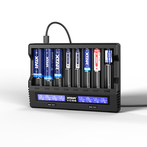 Personalizado OEM su logotipo 8 canales Smart <span class=keywords><strong>18650</strong></span> 21700 celdas baterías capacidad probador 3,6 V Li-ion Ni-MH cargador de baterías - Product Image 3