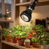 Ampoule LED de culture PAR20 en aluminium noir 10W, haute intensité PPFD, durable, pour la floraison des plantes d'intérieur