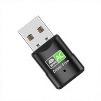 Adaptador WiFi-5 Inalámbrico de Doble Banda 2.4G 5G de 600Mbps, Dongle USB WiFi, Tarjeta de Red para PC Portátil Windows 7 8 10 11