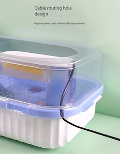 Moderno Acquario Compatto per Allevamento <span class=keywords><strong>Tartarughe</strong></span> con Piattaforma Prendisole, Facile Cambio <span class=keywords><strong>Acqua</strong></span>, Prevenzione Fuga, Separazione Rifiuti - Product Image 6