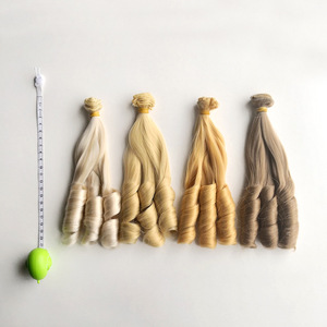 Di alta qualità 20-100cm Mini <span class=keywords><strong>giocattolo</strong></span> bambola parrucca ad alta temperatura in fibra sintetica romani capelli ricci Super fai da te parrucca con materiale plastico - Product Image 5