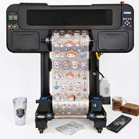Printer DTF UV A3 Dual I1600 Printhead dengan Laminator Otomatis dan Printer Label Kristal UV