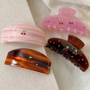 מותאם אישית רב עיצוב בנות כוכבי דובדבן מתוק עם נצנצים שיער צבוע קליפ עבור נשים צרפתית אצטט אביזרים לשיער - Product Image 3