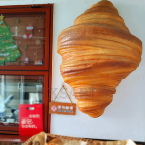 Su misura in fibra di vetro modello di scultura per pane da forno vetrina vetrina decorazione per pane a forma di cornetto - Product Image 3