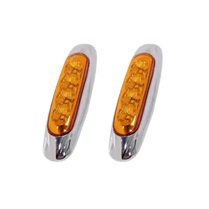 145*40mm 12V 24V 4 led truck trailer lorry side marker light chrome amber red blue green water-proof IP67 side led light