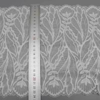 Fabricant de dentelle large en nylon et élasthanne avec motifs floraux et maille fine pour lingerie et robes de mariée