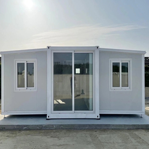 Casa Modular Contemporánea de 2 Dormitorios Completamente Acabada, Estructura de Acero Prefabricada, Casa Contenedor Expandible de 20 pies con Sala de Estar - Product Image 1