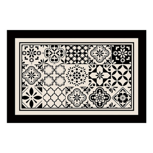 Tapis de cuisine à motif géométrique 30x40cm 40x60cm en polyester lavable rectangulaire pour comptoir, évier, bar - Product Image 1