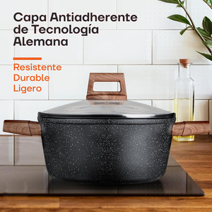 Casserole en céramique antiadhésive de haute qualité, style moderne, compatible induction, pour soupes et ragoûts, batterie de cuisine forgée - Product Image 6
