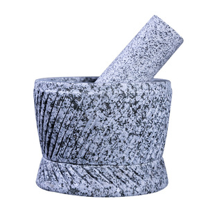 Handmade Stone Garlic Press Mortar And Pestle Set Manual Grinding For Kitchen Herb Spice Tools Durable Shandong Origin - Product Image 2