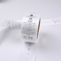 Étiquette d'instructions de lavage en satin de vêtements personnalisés 100% étiquette de ruban d'impression de col en polyester Etiquettes Colgantes Para Ropa