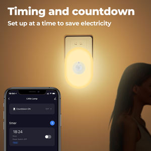 Lámpara de Noche Inteligente OLED con WiFi Tuya, Sensor de Movimiento PIR, Enchufe EU/US/UK, Lámpara de Pared, Control por Voz con App, Compatible con Alexa y Google Home - Product Image 5