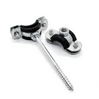 Support de fixation réglable pour tuyau en caoutchouc avec écrou de soudure 3/8 po, finition zinc, pour montage mural/plafond, en acier au carbone, pour tuyau de 20 mm, garantie 3 ans