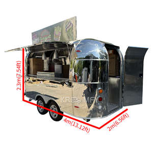 Chariots de vente ambulante en acier inoxydable de 4 m pour hot-dogs, chariot de restaurant mobile, chariot de boulangerie, camion de nourriture, remorque - Product Image 3