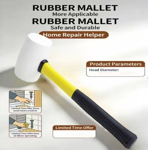 Marteau en caoutchouc naturel avec double revêtement en fibre de verre pour amortir les rebonds, idéal pour les planchers en <span class=keywords><strong>bois</strong></span>, les carreaux de céramique, qualité industrielle OEM - Product Image 5