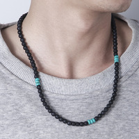 Nouveau design Collier turquoise pour homme, style surf bohème, perles uniques européennes et américaines