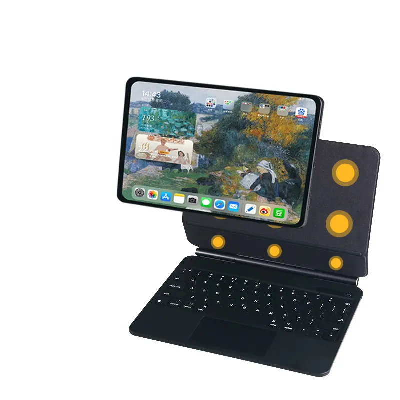Capa de teclado para iPad Pro 11 10.9 Air Pad com capa magnética Air Pad tablet 3, 4, 5, 6 teclado em couro