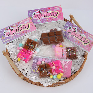 2025 Adorable Miniature Chocolate <b>Squishy</b> Toy - Slow Rebound Stress Relief Fidget with Realistic Design Squeeze for Kids - Product Image 6