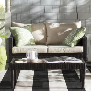 Juego de sofá de ratán <span class=keywords><strong>para</strong></span> exteriores, patio, asiento doble, <span class=keywords><strong>terraza</strong></span>, plástico, bambú, <span class=keywords><strong>para</strong></span> balcón, <span class=keywords><strong>terraza</strong></span> acristalada <span class=keywords><strong>para</strong></span> sala de estar - Product Image 2