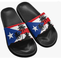 Exquises pantoufles à thème Porto Rico, conçues pour la maison et l'extérieur, un cadeau pour les amis, pantoufles confortables et antidérapantes.
