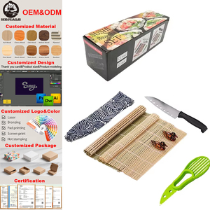 La produzione di alta qualità a basso contenuto di MOQ ha reso facile il bambù <span class=keywords><strong>Sushi</strong></span> che rotola stuoie in strumenti di <span class=keywords><strong>Sushi</strong></span> - Product Image 1