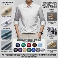 Chemise habillée formelle pour homme à manches longues, extensible dans les quatre sens, ornée de perles, à simple boutonnage, unie, pour affaires, mariage et réunions, design élégant