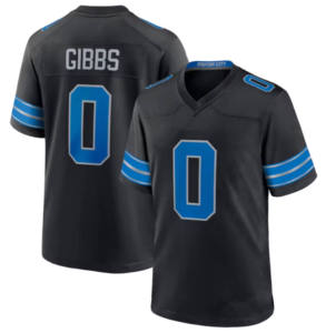 Jersey Sepak Bola USA 0 Gibbs 97 Hutchinson 16 Jared Goff 14 St Brown 20 Sanders 58 Sewell 5 Montgomery Kaos Jersey Jahitan - Product Image 1