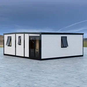 China Luxus vorgefertigte temporäre demontierbare Containerhäuser 3-Schlafzimmer-Haus erweiterbares Haus