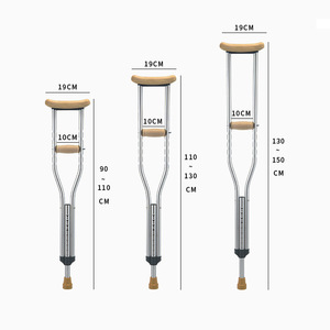 ไม้ค้ำยันทางการแพทย์ อลูมิเนียมอัลลอยด์ น้ำหนักเบา 0.78 กก. ปรับได้ 9 ระดับ กันลื่น สำหรับผู้ป่วยกระดูกหัก และผู้สูงอายุ ใช้เป็นอุปกรณ์ช่วยเดิน - Product Image 3