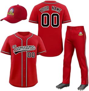 Tontons Factory Custom Team Name Baseball Jersey Pants Suit <b>Softball</b> Clothing Unisex <b>Uniform</b> Shirts Tops Set 100% Polyester - Product Image 6