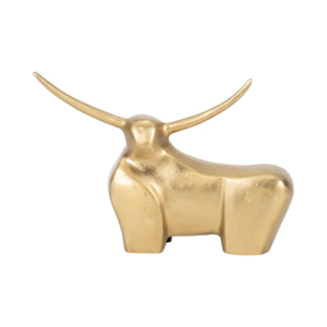 Statuetta di Standing Bull, scultura moderna in metallo per decorazioni per la casa, soggiorno, mensola, ufficio, tavolino da caffè. - Product Image 1