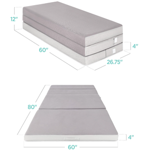 Materasso Pieghevole a 4 Sezioni, <span class=keywords><strong>Tappetino</strong></span> Traspirante in Schiuma per Dormire sul Pavimento con Borsa per il Trasporto, per Uso Interno e Viaggi - Product Image 6
