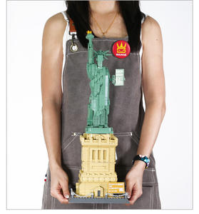Montaje DE LA Estatua DE LA Libertad, bloques de construcción, modelo de partículas pequeñas, juguete de Nueva <span class=keywords><strong>York</strong></span>, América para juegos de construcción - Product Image 6
