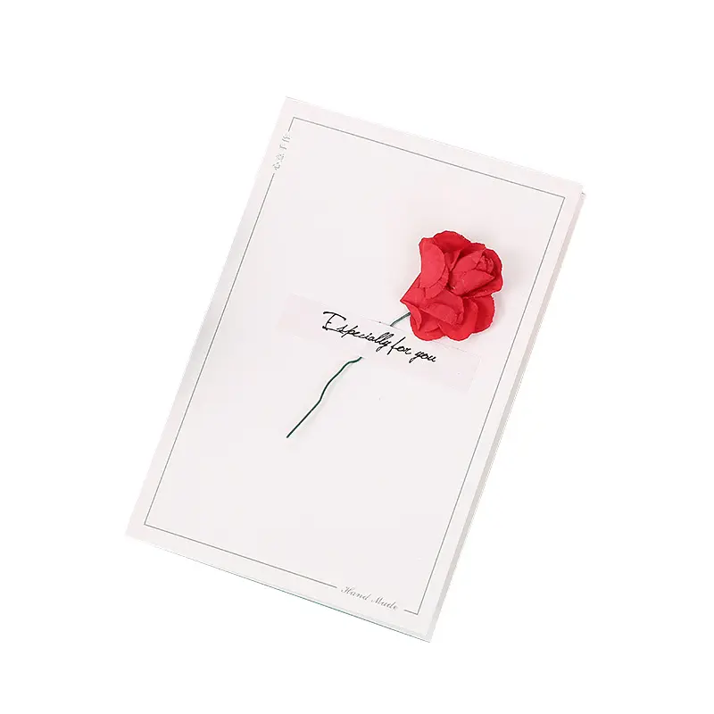 حلوة الحب اليدوية المجففة زهرة معايدة بطاقة عيد ميلاد بطاقات السائبة الأعمال بطاقات التهاني الأكثر شعبية