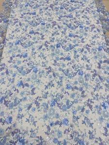 <strong>Stock</strong> 100%Polyester <strong>Stretch</strong> <strong>Lace</strong> Tassel Sequin Embroidered <strong>Fabric</strong> for Garment Glitter Clothing Textile Custom Elastic Fashion - Product Image 2