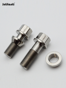 Jntitanti Boulon de roue oscillant en alliage de titane haute Performance PCD M12 X1.25x28mm Gr.5 Siège conique flottant pour Land Cruiser - Product Image 4