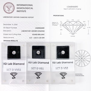 Messi Gems IGI E D VS1 <span class=keywords><strong>1</strong></span> <span class=keywords><strong>Carat</strong></span> Hpht <span class=keywords><strong>Diamant</strong></span> synthétique poli cultivé en laboratoire - Product Image 4