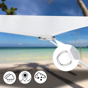 Voiles <span class=keywords><strong>d</strong></span>'<span class=keywords><strong>ombrage</strong></span> rectangulaires imperméables pour extérieur, robustes, <span class=keywords><strong>anti</strong></span>-<span class=keywords><strong>UV</strong></span>, pour patio et jardin, à bon prix - Product Image 6
