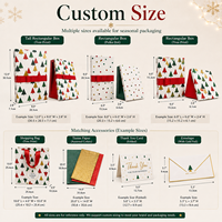 Coffret cadeau rigide de Noël avec logo personnalisé, boîte d'emballage en papier avec ruban pour bonbons, cosmétiques, vêtements