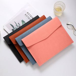 Large-capacity <b>A4</b> File <b>Folder</b> PU Leather Document Bag Briefcase Business Office File Holder Case Bag - Product Image 2