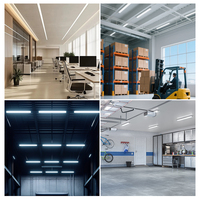 Luminaire Linéaire LED Moderne d'Intérieur, Réglette Carrée en Fer, 9W 18W 26W 36W, 30cm 60cm 90cm 120cm, pour Magasin Entrepôt Garage