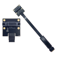 Câble d'extension haute vitesse M.2 MEKY pour ordinateur Protocole PCIe 4.0 NVMe Fils plaqués argent Prise verticale M.2