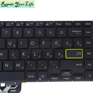 Hu คีย์บอร์ดแล็ปท็อปแบ็คไลท์ฮังการีสำหรับ <span class=keywords><strong>Asus</strong></span> <span class=keywords><strong>VivoBook</strong></span> พลิก<span class=keywords><strong>14</strong></span> TP470EA แป้นพิมพ์ TP420IA TP420 <span class=keywords><strong>TM420</strong></span>คีย์ป้อนที่มีขอบสีเหลือง - Product Image 2