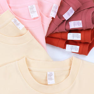 T-shirts personnalisés de couleur pure pour hommes, t-shirts vintage 100% en coton de qualité supérieure de 240 g/m², vente en gros - Product Image 4