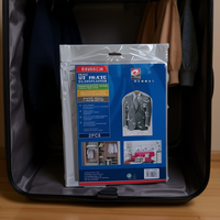 Fundas Protectoras para Trajes Mnj de Plástico PE Clásicas Moldeadas por Inyección, a Prueba de Polvo, 90X60CM, Transparentes, para Guardar Ropa en Armario, Paquete de 12