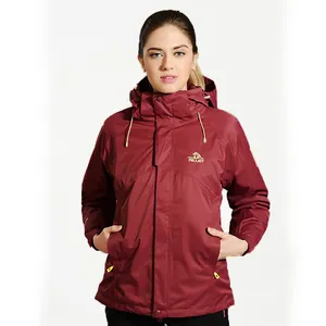 Outdoor Life Clothing Womens Waterproof Winter Waterproof Jackets 3 in 1 Nylon with Fleece Lining Stand Casual for Women